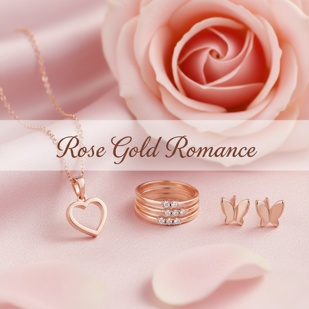 Rose gold jewellery collection